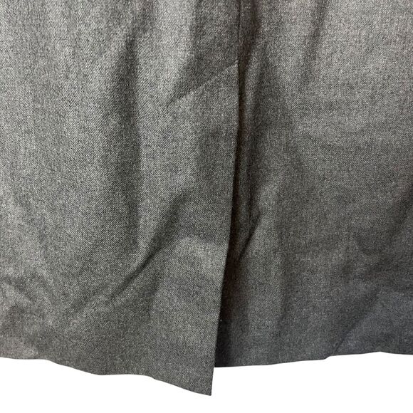 Liz Claiborne Pleated Midi Modest Vintage Gray Wool Skirt Pockets Old Money 14 - Picture 11 of 15